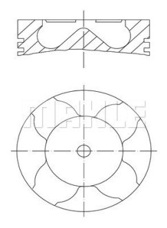 Поршень DAF MX 265, MX-13 265, MX 300, EURO 5 (Mahle) MAHLE / KNECHT 213PI00102000