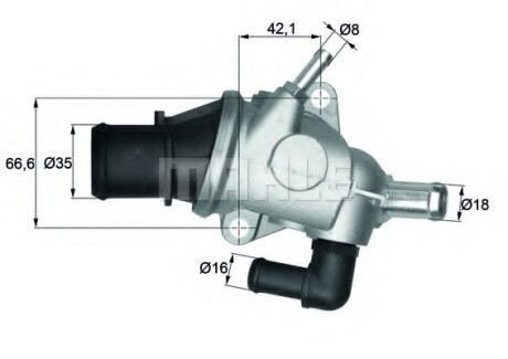 Термостат системи охолодження MAHLE / KNECHT TI12588