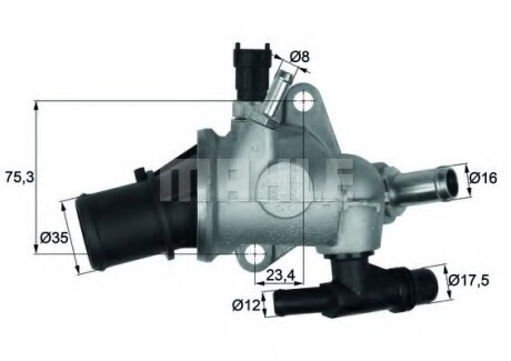 Термостат системи охолодження MAHLE / KNECHT TI 142 83