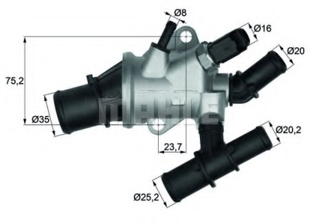 Термостат MAHLE / KNECHT TI16288