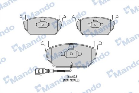 Колодки гальмівні дискові передні MANDO MBF015291