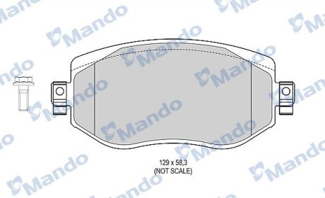 Колодки гальмівні дискові передні MANDO MBF015304