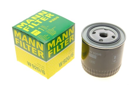 Фільтр масляний -FILTER MANN W 920/6 (фото 1)