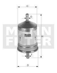 Паливний фільтр VOLVO 140; FORD FOCUS C-MAX, MAVERICK; INFINITI G20, I30, M30, Q45 I, Q45 II, Q45 III, QX4; ISUZU GEMINI, TROOPER I, TROOPER II; NISSAN 100NX, 200SX, 300ZX 1.0-Electric 08.71- MANN WK66/1