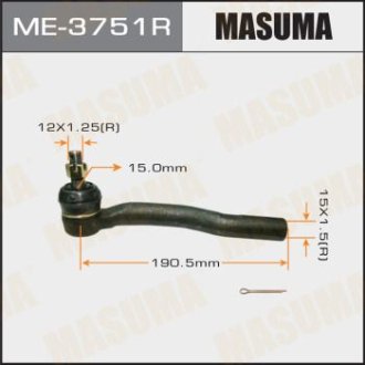 Наконечник рулевой тяги out TOYOTA AURIS, WINDOM/ MCV30, CAMRY ACV# RH MASUMA ME3751R (фото 1)