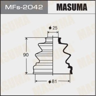 Пильовик ШРКШ внутрішній (силікон) Mitsubishi L200 (05-), Pajero (00-06), Pajero Sport (09-) (MFs-2042) MASUMA MFS2042