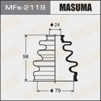 Пильовик ШРКШ зовнішнього Mazda 6 (12-) / Toyota Corolla (00-06), Prius (00-05) силікон (MFs-2119) MASUMA MFs2119