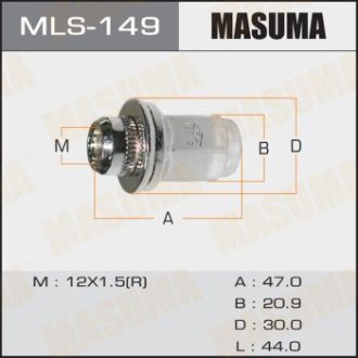 Гайка кріплення колеса M12x1.5 MASUMA MLS149