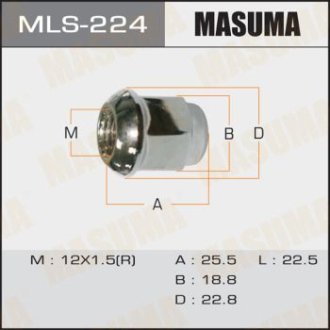 Гайка колісна MASUMA MLS224