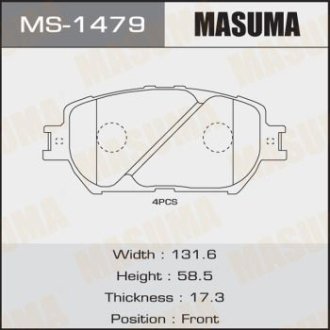 Колодки гальмівні передн (MS-1479) MASUMA MS1479