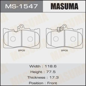 Колодки тормозные (MS-1547) MASUMA MS1547