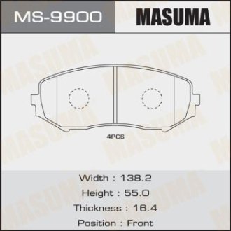 Колодки тормозные (MS-9900) MASUMA MS9900