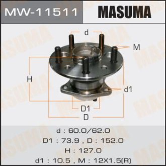 Ступица колеса (MW-11511) MASUMA MW11511