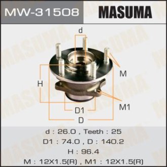 Маточина колеса (MW-31508) MASUMA MW31508