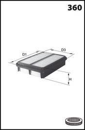 Фільтр повітря MECAFILTER ELP9225