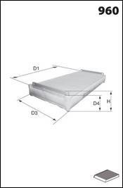 Фільтр повітря (салону) MECAFILTER JLR7039