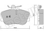 Комплект гальмівних колодок (дискових) Metelli 22-0158-0 (фото 7)