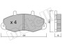 Комплект гальмівних колодок (дискових) Metelli 22-0194-0 (фото 2)