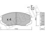 Комплект гальмівних колодок (дискових) Metelli 22-0221-1 (фото 1)