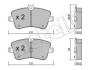 Комплект гальмівних колодок (дискових) Metelli 22-0342-0 (фото 1)