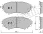 Гальмівні колодки, дискове гальмо (набір) Metelli 2206100 (фото 1)