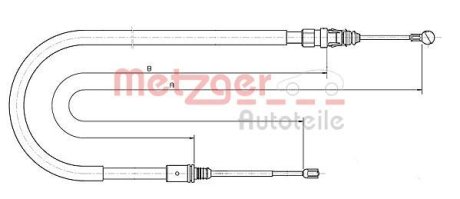 Трос ручного гальма METZGER 106224