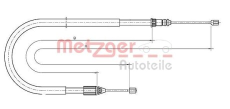 Трос ручного гальма METZGER 106699