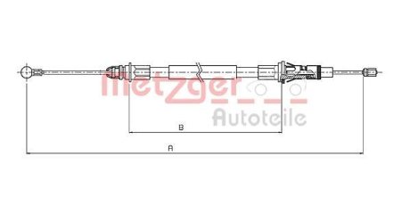 Трос ручного гальма METZGER 106854