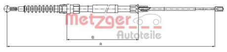 Трос ручного гальма METZGER 107626