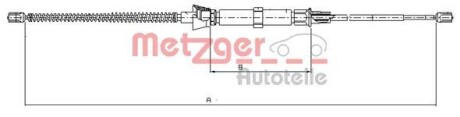 Трос ручного гальма METZGER 109034