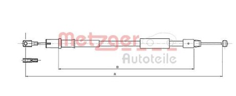 Трос ручного гальма METZGER 109836