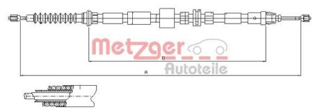 Трос ручного гальма METZGER 115512