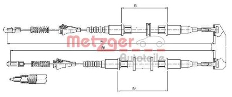 Трос ручного гальма METZGER 115854