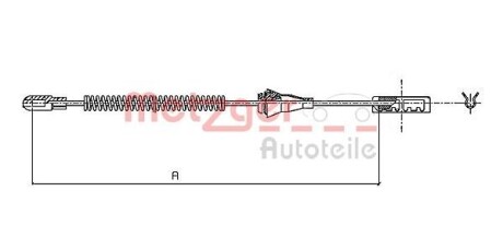 Трос ручного гальма METZGER 115959