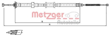 Трос ручного гальма METZGER 120725