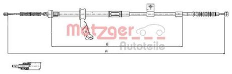 Трос ручного гальма METZGER 171483