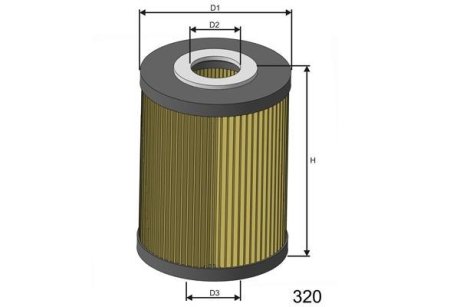 Фільтр масла MISFAT L106