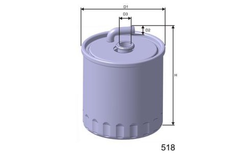 Фiльтр паливний MB W203 (OM 611/612) G W461/463 ML W163 MISFAT M600