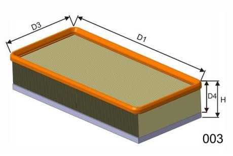 Фільтр повітряний MISFAT P293A