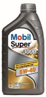 Олива моторна Super 3000 X1 5W-40. 12x1 lt (1 л) (альт. код 152567, 157301) MOBIL 152060