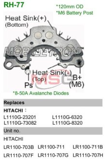 Діодний міст MOBILETRON RH77 (фото 1)