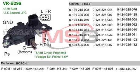 Регулятор генератора MOBILETRON VRB296