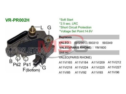 Регулятор генератора MOBILETRON VRPR002H