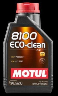 Масло моторное 8100 ECO-CLEAN 5W30, 1L MOTUL 101542