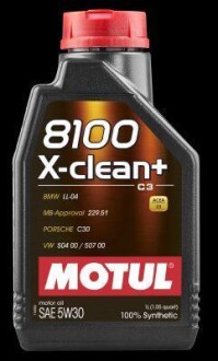 Мастило моторне 8100 X-CLEAN+ SAE 5W30 (1L) 854711 MOTUL 106376