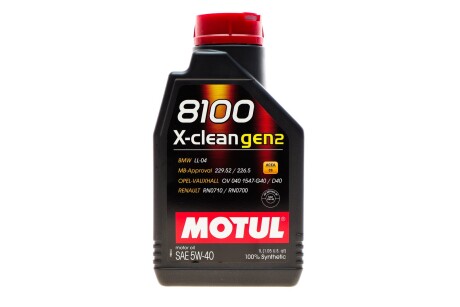 Мастило 8100 X-CLEAN 5W40 (1L) MOTUL 854111