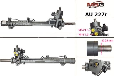 Рульова рейка з ГПК відновлена AUDI A6 (4F2, C6) 04-11;AUDI A6 ALLROAD (4FH, C6) 06-11 MSG AU227R