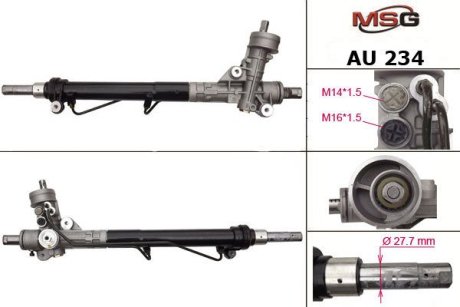 Рульова рейка з ГПК нова Audi A4 04-08, Audi A4 00-06 MSG AU234