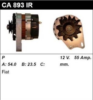 Генератор відновлений FIAT PANDA (141A_) 92-96,CINQUECENTO (170) 91-99,SEICENTO (187) 98-10 MSG CA893IR