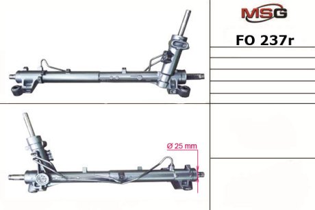 Рульова рейка з ГПК відновлена Ford Kuga 08-13, Ford C-MAX 02-10, Ford Focus II 04-11 MSG FO237R